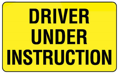 Rear Marker - Driver Under Instruction
