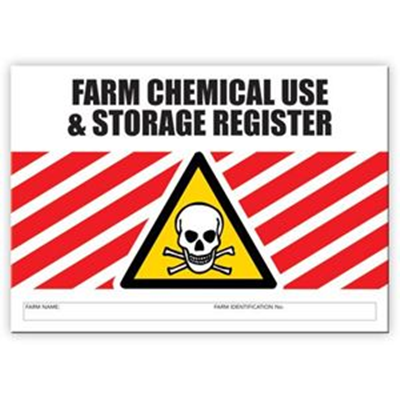 Farm Chemical Use & Storage Register Logbook