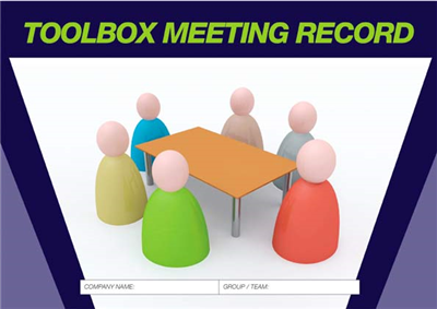 Toolbox Meeting Record Logbook