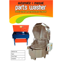 Auto & Manual Parts Washer Safety Check & Maintenance Logbook