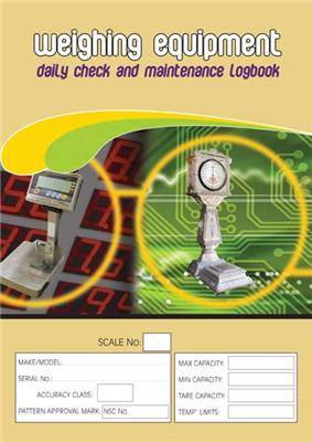 Weighing Equipment & Maintenance Logbook