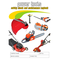 Power Tools Safety Check & Maintenance Logbook